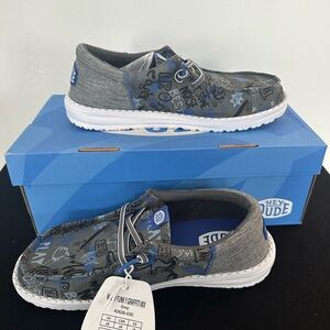 Hey Dude Kids Sneakers in Gray and Blue